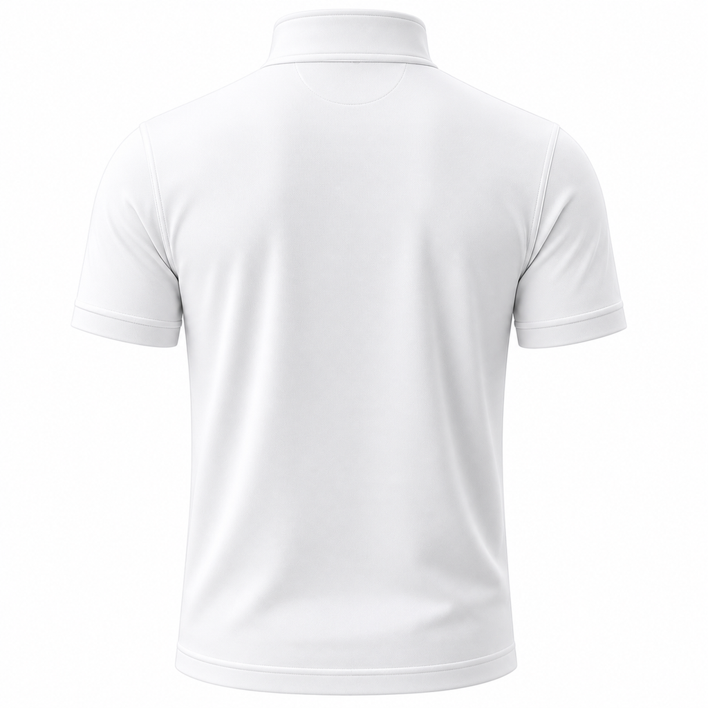 Flat back view of the BENOS Sovereign Signature T-Shirt GEN 2 in white