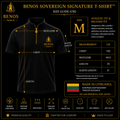 Größentabelle für das BENOS Sovereign Signature T-Shirt GEN 2, Maße für Größe M
