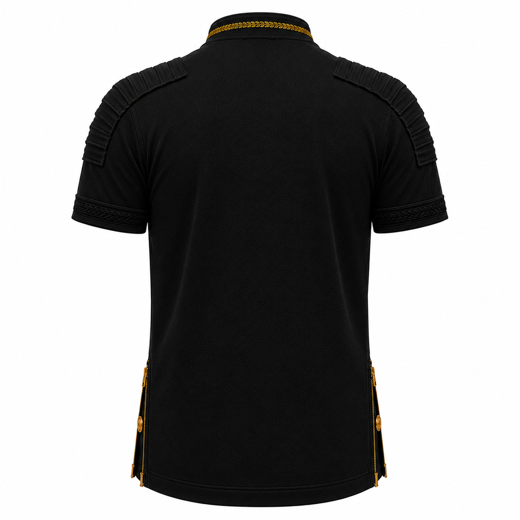 Rückansicht des BENOS Sovereign Signature T-Shirts in Schwarz aus einem anderen Blickwinkel