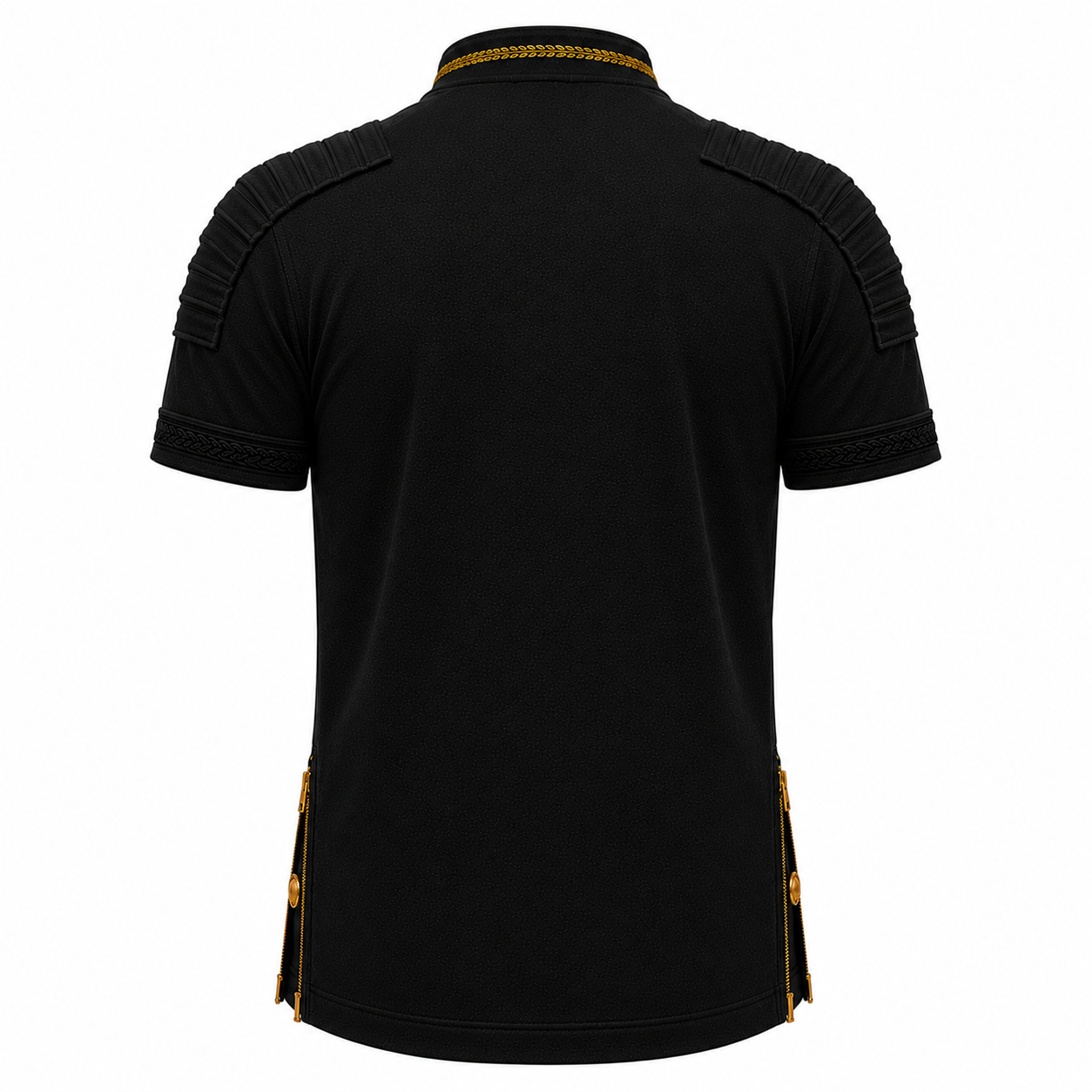 Rückansicht des BENOS Sovereign Signature T-Shirts in Schwarz aus einem anderen Blickwinkel